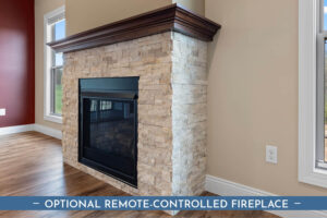 Optional Remote-Controlled Fireplace