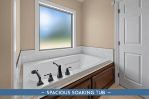 Spacious Soaking Tub