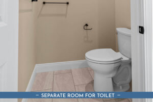Separate Room for Toilet